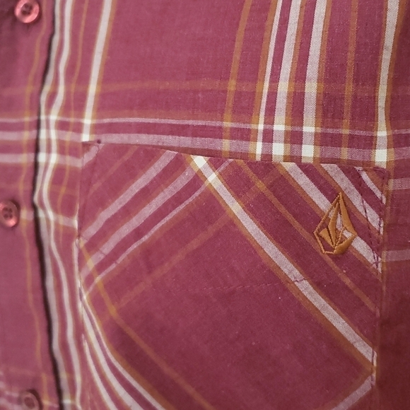 VOLCOM Ex Factor Grey Plaid Shirt  - Men's - Picture 3 of 6